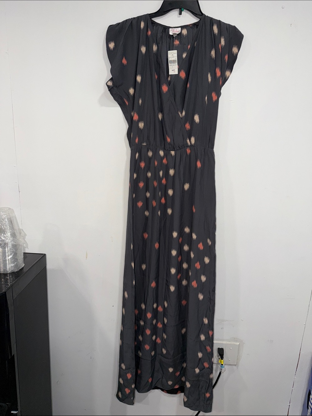 Parker Coral Dots Dress Size: SMALL